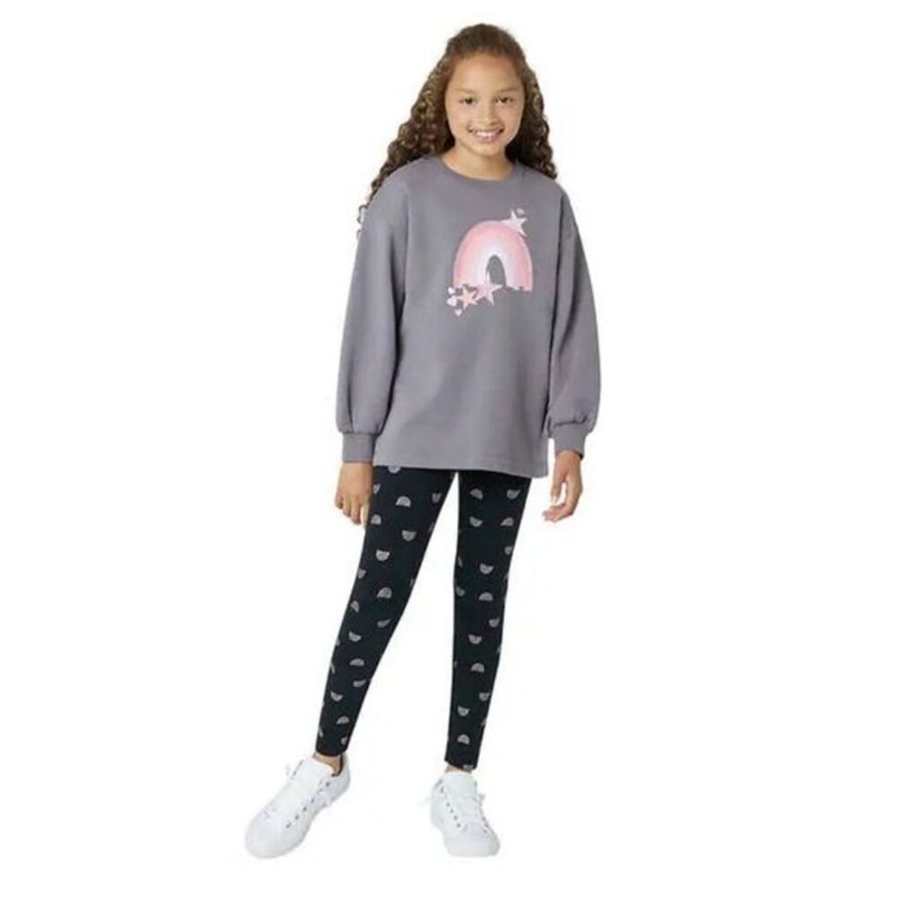 BCBG Girls Rainbow Glitter Purple Pink Black Set 2-piec Medium‎ (10/12) NWT New!